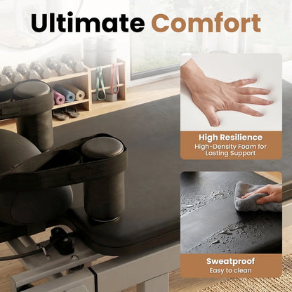 Foldable Pilates Equipment for Home Workouts,Balanced Body Pilates Reformer Machine for Home and Gym, Pilates Exercise Equipment with Jump Board, Pilates Box Set